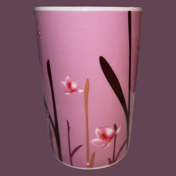 Starbucks 2004 Pink Cherry Blossom Japanese Motif 12-14 Oz. Mug - Picture 2 of 5